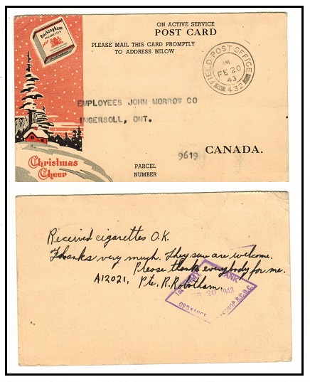 CANADA - 1943 use of illustrated 