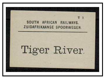 ORANGE RIVER COLONY - 1890 (circa) SOUTH AFRICAN RAILWAYS 