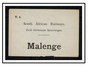 NATAL - 1890 (circa) SOUTH AFRICAN RAILWAYS 
