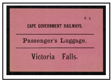 RHODESIA - 1890 (circa) CAPE GOVERNMENT RAILWAYS 