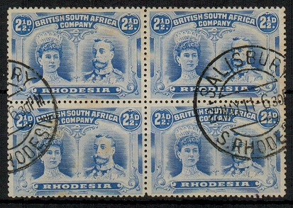 RHODESIA - 1910 2 1/2d bright ultramarine 