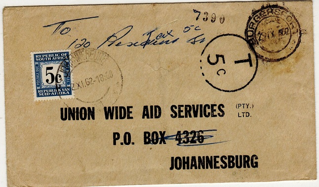 SOUTH AFRICA - 1962 5c 