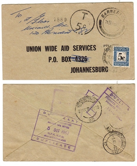 SOUTH AFRICA - 1962 5c 