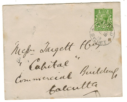 INDIA - 1913 local cover with 