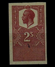 GREAT BRITAIN - 1913 2/- PLATE PROOF of the REVENUE issue.