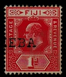 FIJI - 1906 1d red (SG 119) cancelled by (LAK)EB 
handstamp.