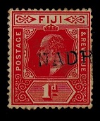 FIJI - 1906 1d red (SG 119) cancelled by NADR (OGA) handstamp.