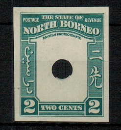 NORTH BORNEO - 1939 2c (SG type 82) IMPERFORATE PLATE PROOF of the frame only.