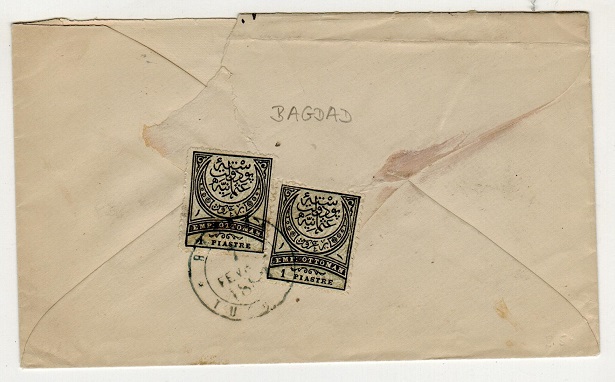 IRAQ - 1883 2p rate fore runner cover addressed in local script.