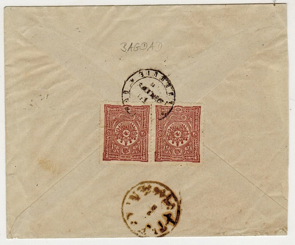 IRAQ - 1892 40p rate cover used at BAGDAD.