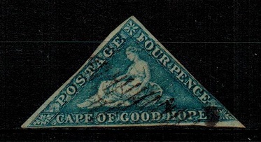 CAPE OF GOOD HOPE - 1863-64 4d blue 
