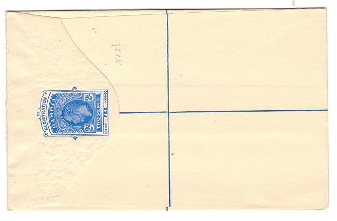 GAMBIA - 1912 2d ultramarine RPSE (size G) unused.  H&G 2a.