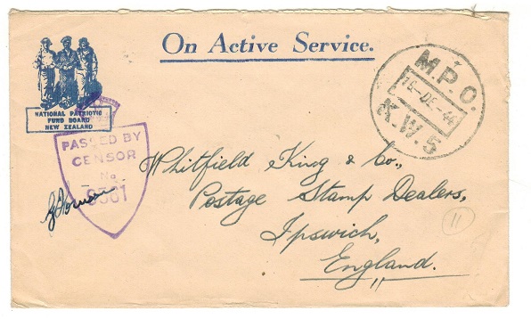 NEW ZEALAND - 1944 stampless 