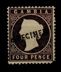 GAMBIA - 1886 4d brown 