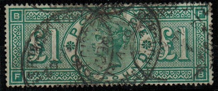 GREAT BRITAIN - 1891 1 green used.  SG 212.