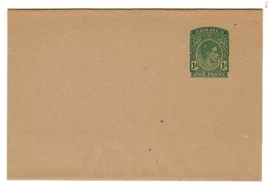 JAMAICA - 1938 1d deep green postal stationery wrapper unused.  H&G 5.     