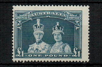 AUSTRALIA - 1948 1 bluish slate in fine lightly mounted mint condition.  SG 178a.
