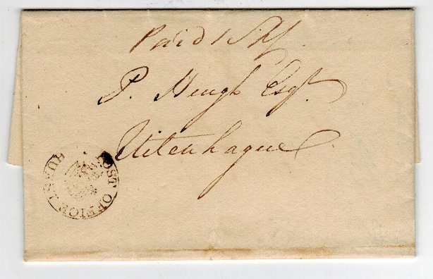 CAPE OF GOOD HOPE - 1825 stampless cover from BATHURST.