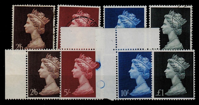 GREAT BRITAIN - 1969 2/6d - 1 defins U/M and fine used.  SG 787-90.