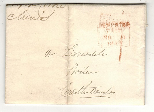 GREAT BRITAIN - 1840 entire to Castle Douglas with DUMFRIES/PAID h/s.