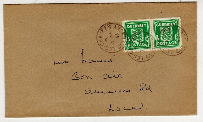 GREAT BRITAIN (Guernsey) - 1941 1/2d pair 