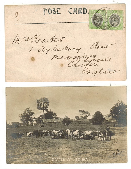 SOUTHERN NIGERIA - 1904 1d rate postcard to UK.
