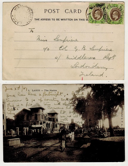 SOUTHERN NIGERIA - 1907 1d rate postcard use to UK.
