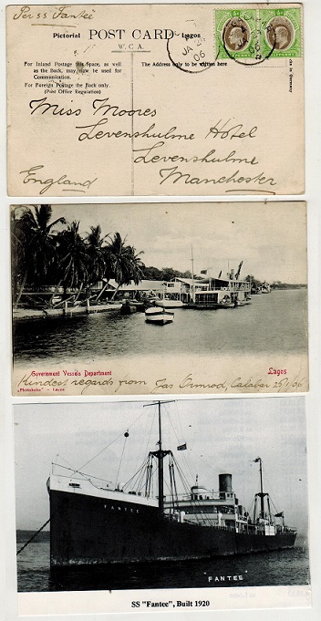 SOUTHERN NIGERIA - 1906 1d rate postcard use to UK.
