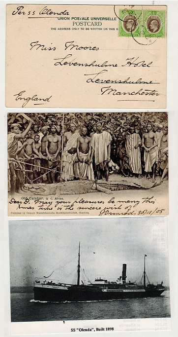 SOUTHERN NIGERIA - 1905 1d rate postcard use to UK.