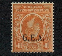 TANGANYIKA - 1922 10c orange mint 