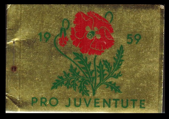 SWITZERLAND - 1959 red and green on gold 