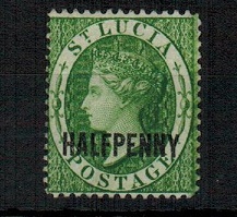ST.LUCIA - 1882 1/2d green mint.  SG 25.
