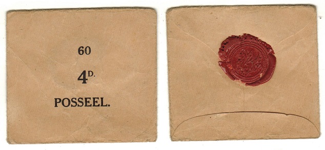 SOUTH AFRICA - 1926 4d (x60) official stamp envelope (no stamps).