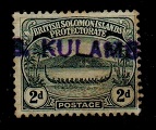 SOLOMON ISLANDS - 1908 2d (SG 10) cancelled by part KULAMBANGRA maritime strike.