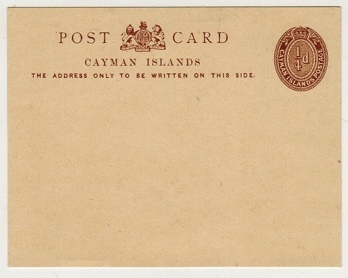 CAYMAN ISLANDS - 1909 1/4d brown PSC unused.  H&G 1.