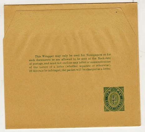 CAYMAN ISLANDS - 1909 1/2d green postal stationery wrapper unused.  H&G 1.