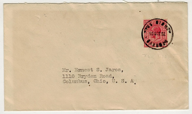 BAHAMAS - 1921 1d rate cover to USA used at THE BIGHT.
