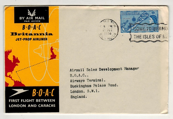 BERMUDA - 1958 first flight cover to UK.