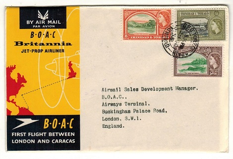 TRINIDAD AND TOBAGO - 1958 first flight cover to UK.