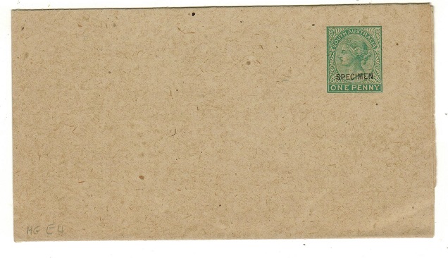 SOUTH AUSTRALIA - 1899 1d green postal stationery wrapper unused SPECIMEN.  H&G 4.