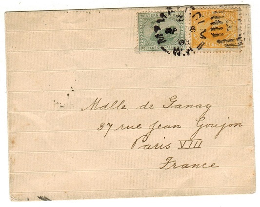 WESTERN AUSTRALIA - 1903 2 1/2d rate cover to France used at MT.MALCOM.