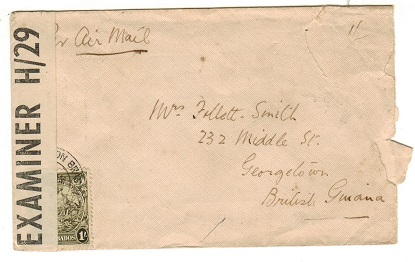 BARBADOS - 1943 1/- rate 