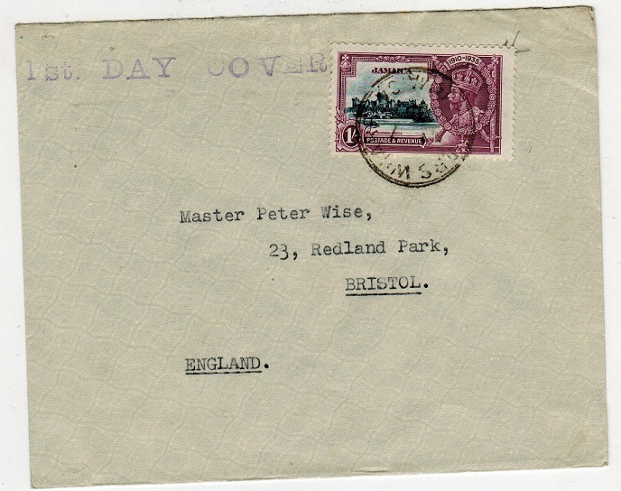 JAMAICA - 1935 1/- rate 