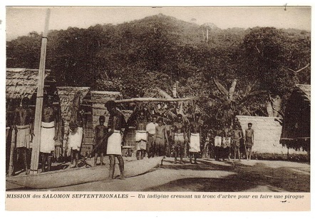 SOLOMON ISLANDS - 1910 (circa) French unused postcard of village life.