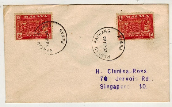 MALAYA - 1962 4c rate local cover used at RANTAU PANJANG.