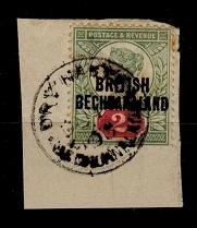 BECHUANALAND - 1891 2d (SG 34) tied to piece by rare DRY HARTS cds.