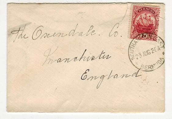 BERMUDA - 1926 1d rate cover to UK used at SOUTHAMPTON EAST/BERMUDA.