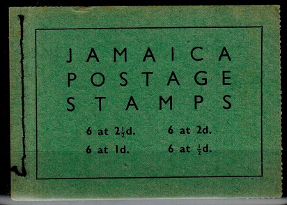 JAMAICA - 1956 3/- black on green BOOKLET>  SG SB14.