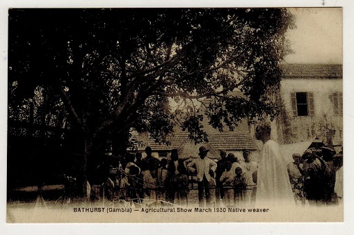 GAMBIA - 1930 (circa) unused postcard depicting Bathurst Agriculture Show.