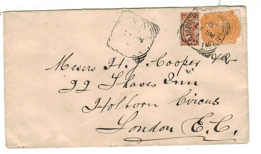 SOUTH AUSTRALIA - 1901 2 1/2d rate cover to UK used at MOUNT GAMBIER.